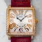 Franck Muller Master Square Ladies Factory Diamonds in 18K Solid Rose Gold 6002 L QZ Rel Relief