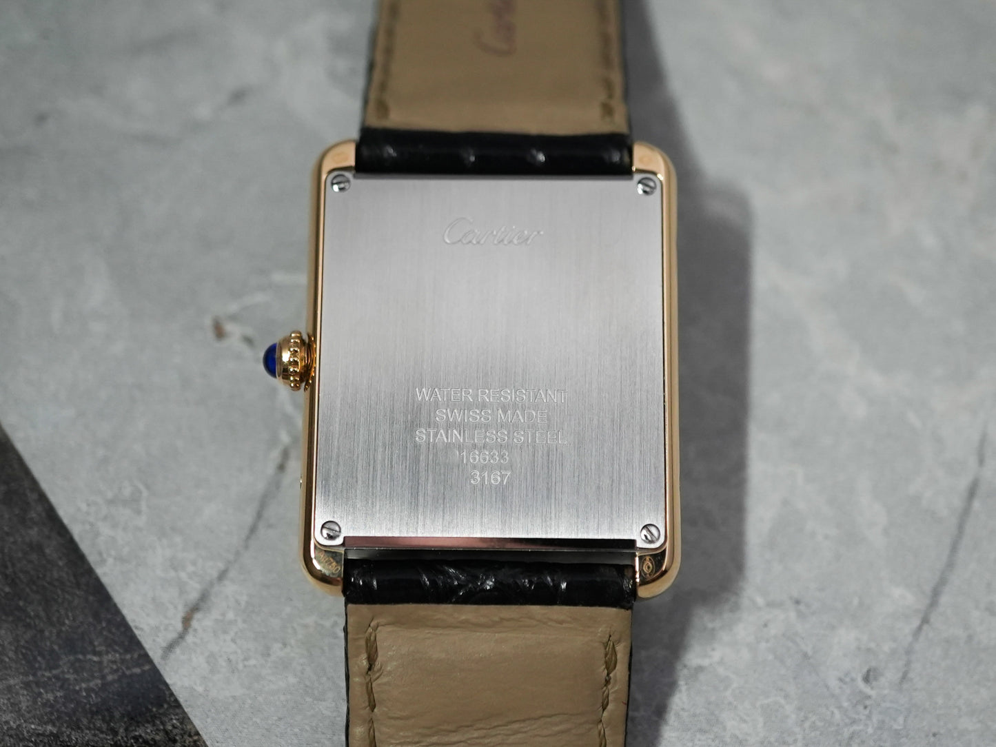 Cartier Tank Solo Large LM in 18k Yellow Gold Quartz 3167