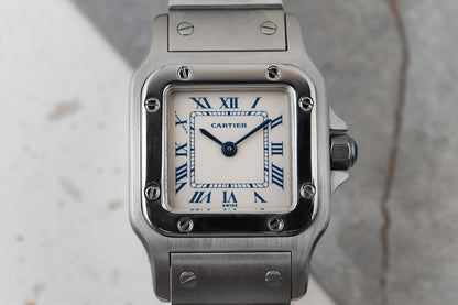 Cartier Santos Galbee Blue Roman Quartz 1565 W20017D6