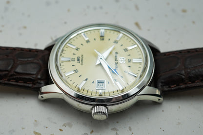 Grand Seiko GMT Elegance Collection Cream GS SBGM221 SBGM221G