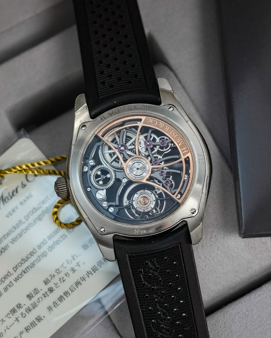 H.Moser & Cie Pioneer Cylindrical Tourbillon Skeleton Moser Limited Edition 15 Pieces 3811-1201