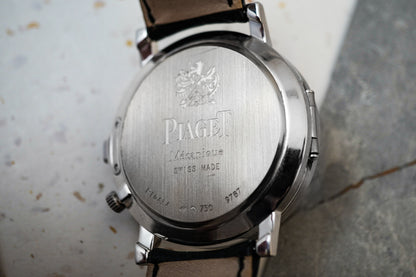 Piaget Altiplano Double Jeu in 18k Solid White Gold with Factory Diamond Bezels 43mm G0A321250