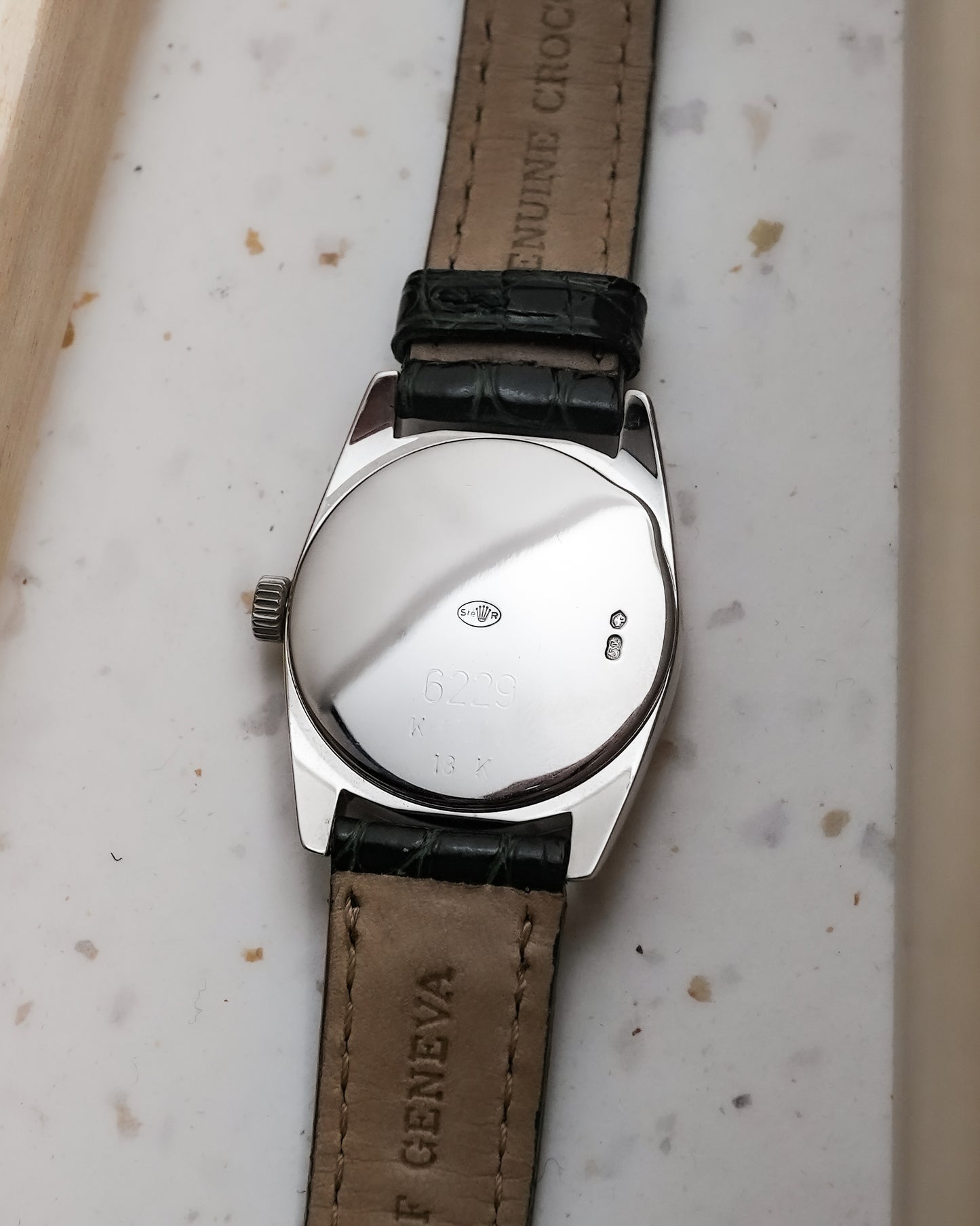 Rolex Cellini Danaos 25mm Quartz in 18K Solid White Gold 6229