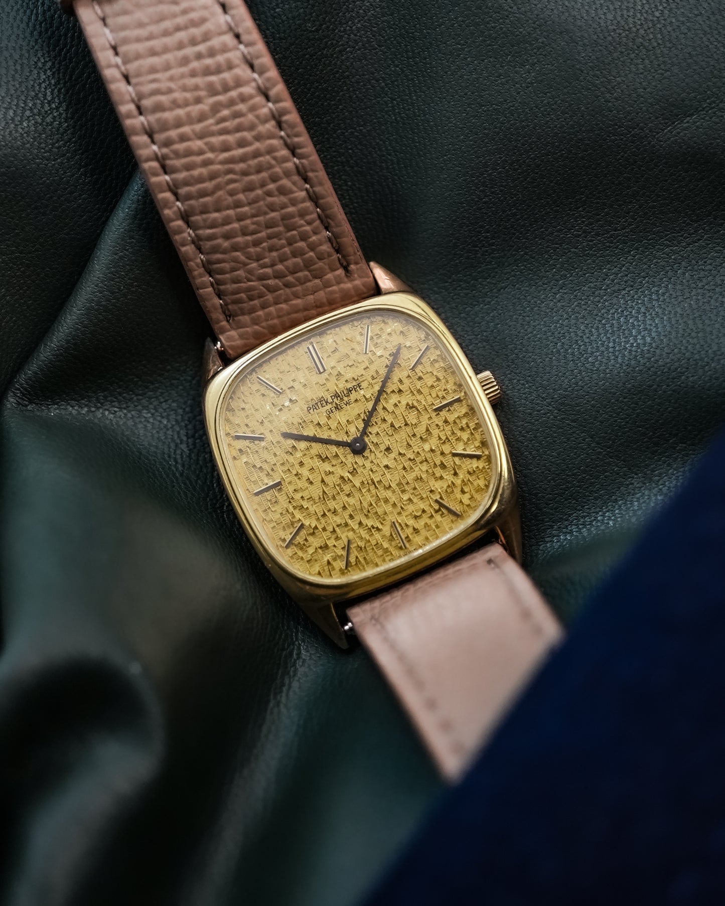 Patek Philippe Golden Ellipse Mastersquare Hammered Bark in 18k Solid Yellow Gold 3666 3666J