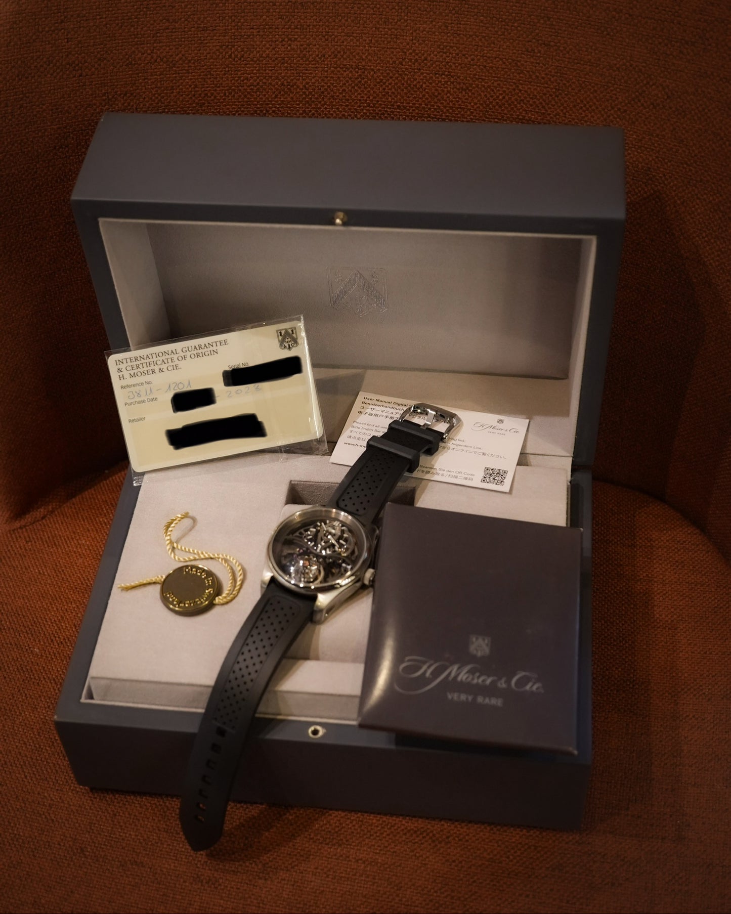 H.Moser & Cie Pioneer Cylindrical Tourbillon Skeleton Moser Limited Edition 15 Pieces 3811-1201
