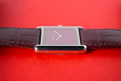 Cartier Tank Must De Burgundy Red Quartz WSTA0054 - Left View