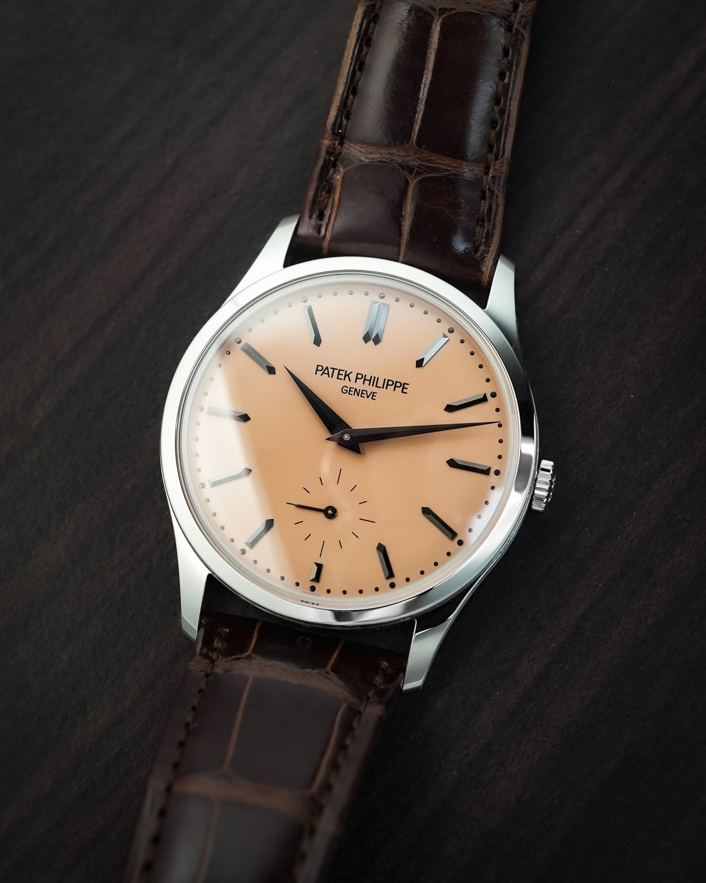 Patek Philippe Calatrava Platinium Salmon 38mm Manual Winding 6196P 6196 6196P-001