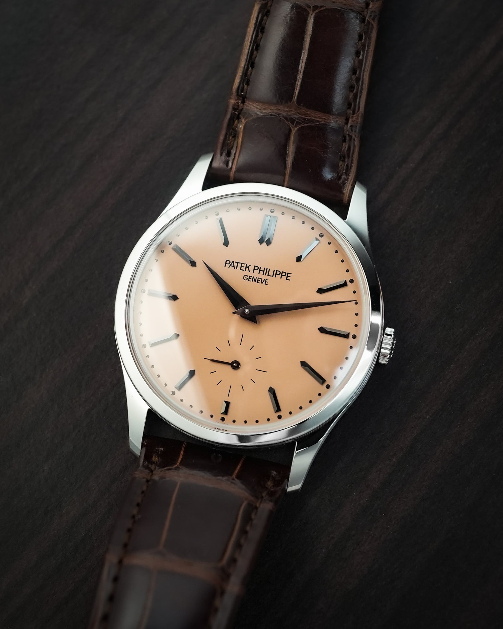 Patek Philippe Calatrava Platinium Salmon 38mm Manual Winding 6196P 6196 6196P-001