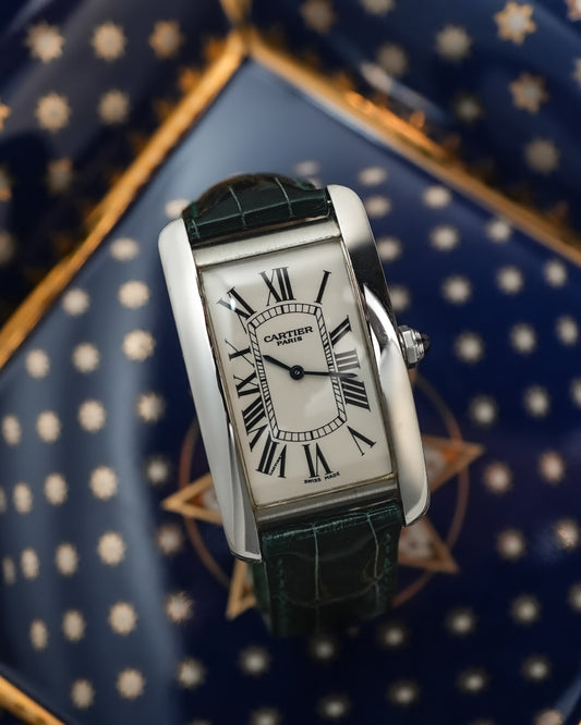 Cartier Paris Dial Tank Americaine CPCP Platinium 1734B 1734