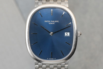 Patek Philippe Ellipse Jumbo in 18K White Gold Quartz 3747 3747/1