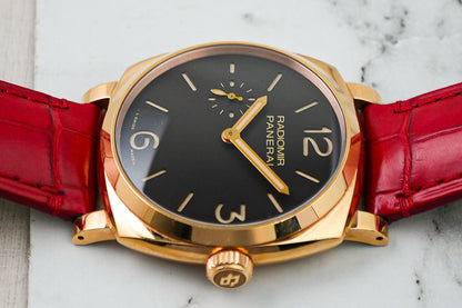 Panerai Radiomir 1940 3 Days Tobacco Dial in 18K Red Rose Gold 42mm Acciaio Oro Rosso Limited Edition 500 Pieces PAM513 PAM00513 00513 513