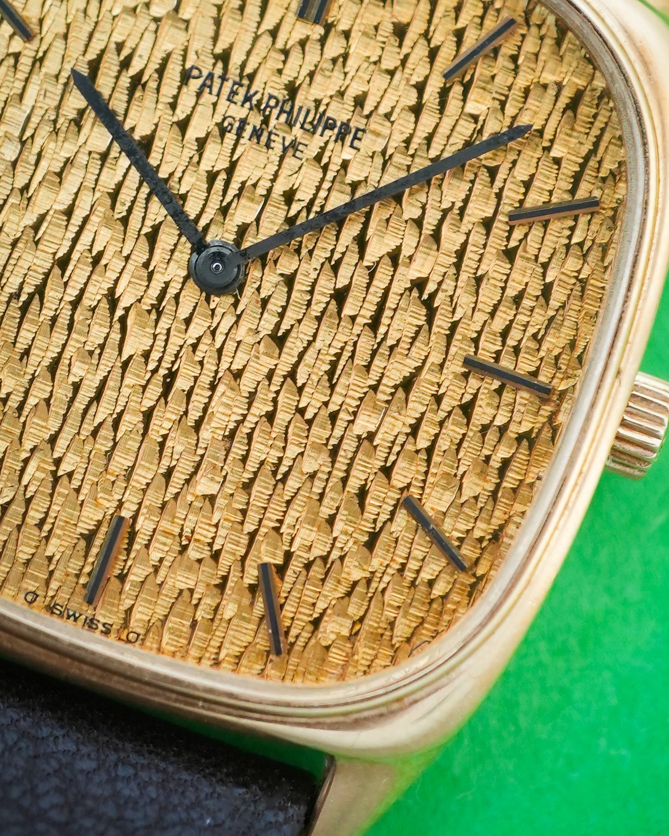 Patek Philippe Golden Ellipse Mastersquare Hammered Bark in 18k Solid Yellow Gold 3666 3666J
