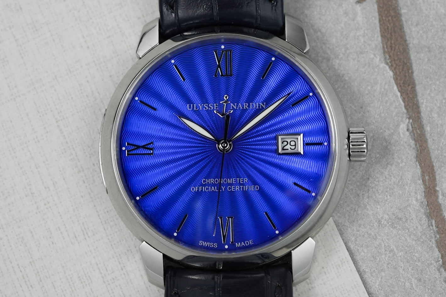 Ulysse Nardin Classico Enamel Dial Blue 40mm 8153-111-2/E3 853-111