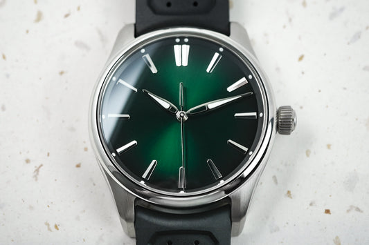 H. moser and Cie Pioneer Cosmic Green Centre Seconds & 3201-1201