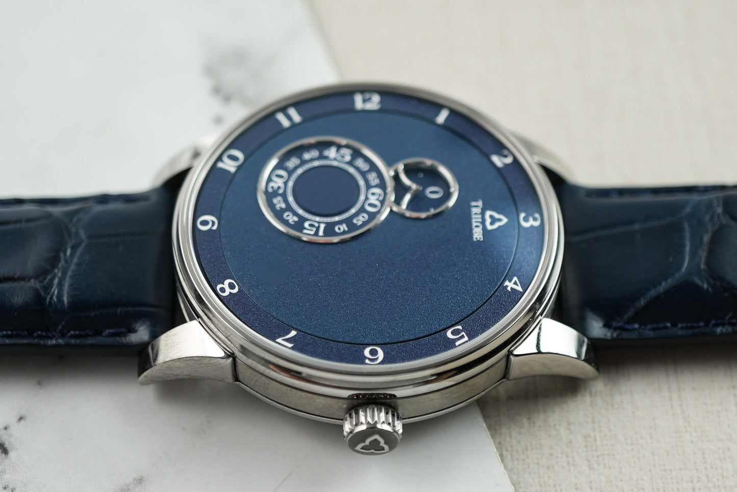 Trilobe Nuit Fantastique Blue SS Grained Titanium NF06BG