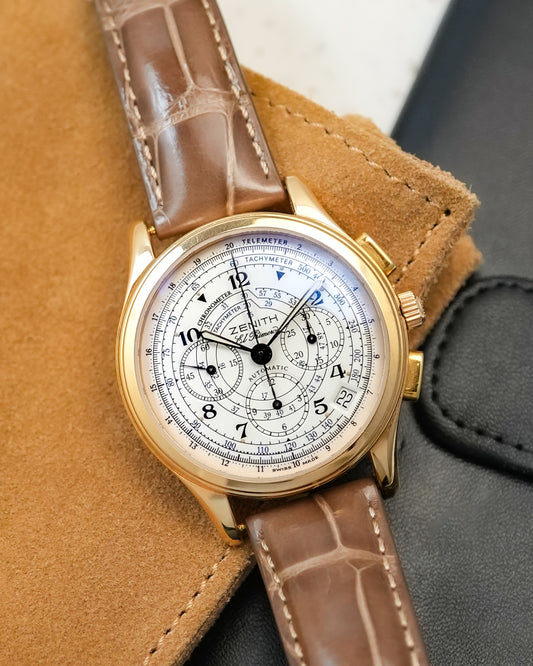 Zenith El Primero Chronomaster Telemeter Limited Edition 750 Pieces in 18k Solid Rose Gold 17.0500.400