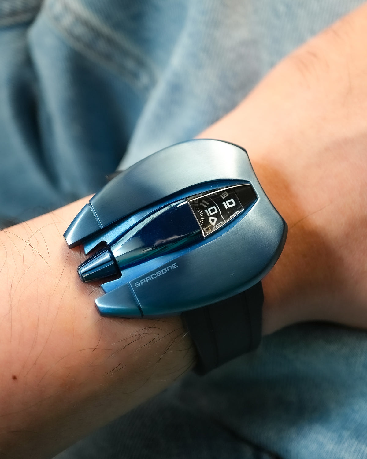 Spaceone Jumping Hour Destro Blued Titanium 25 Pieces Edition