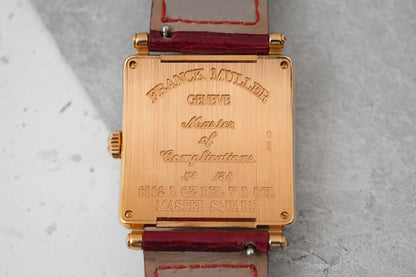 Franck Muller Master Square Ladies Factory Diamonds in 18K Solid Rose Gold 6002 L QZ Rel Relief