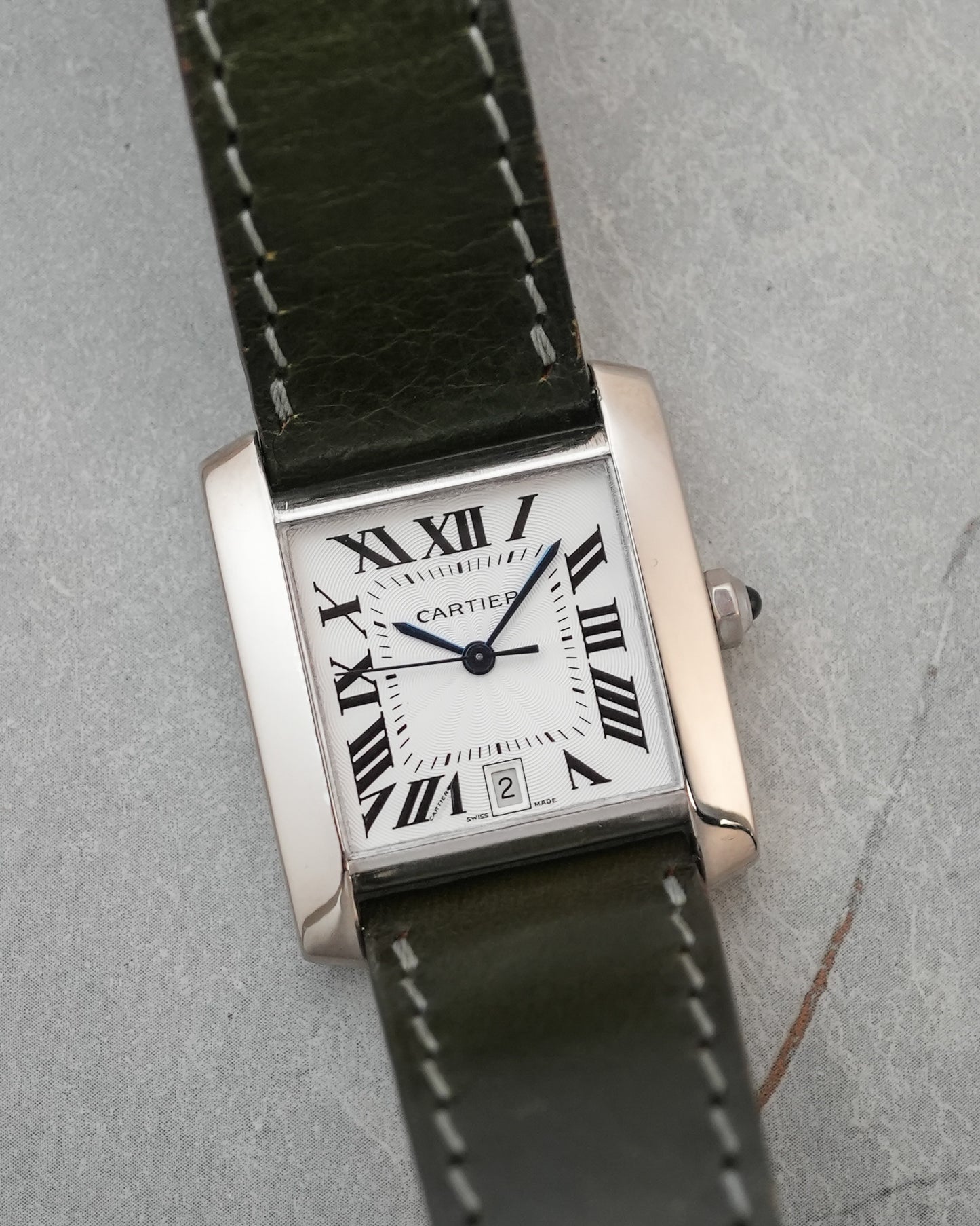 Cartier Tank Francaise in Solid 18K White Gold 2366