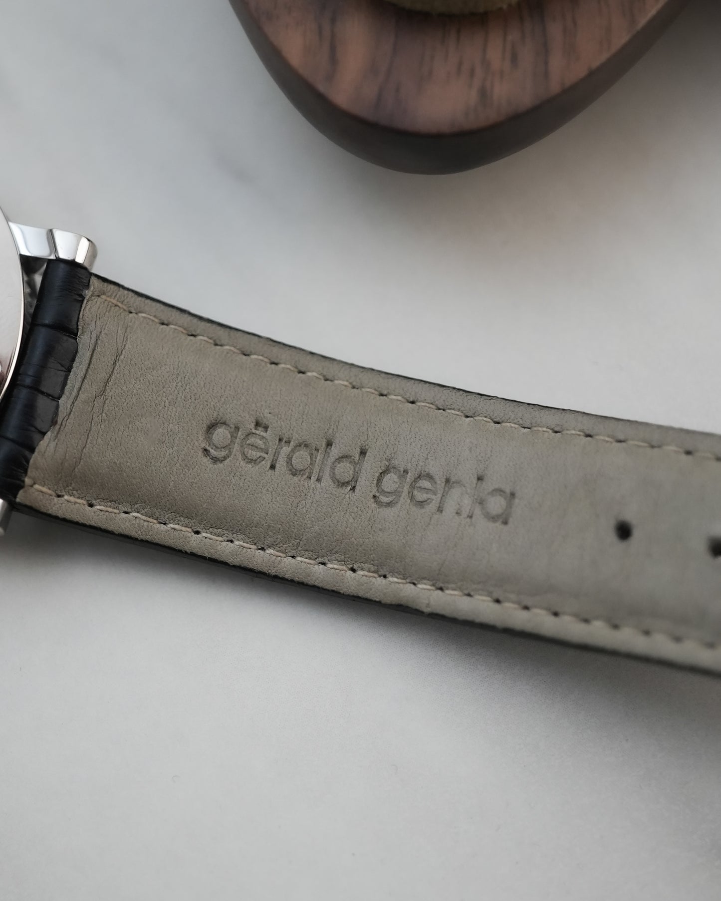 Gerald Genta Backtimer in 18k Solid White Gold with Factory Diamonds G.3806