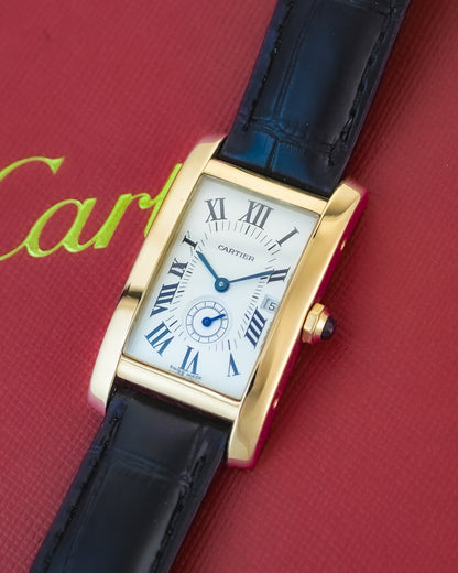 Cartier Paris Tank Americaine Small Seconds Quartz in 18k Solid Yellow Gold 8012905
