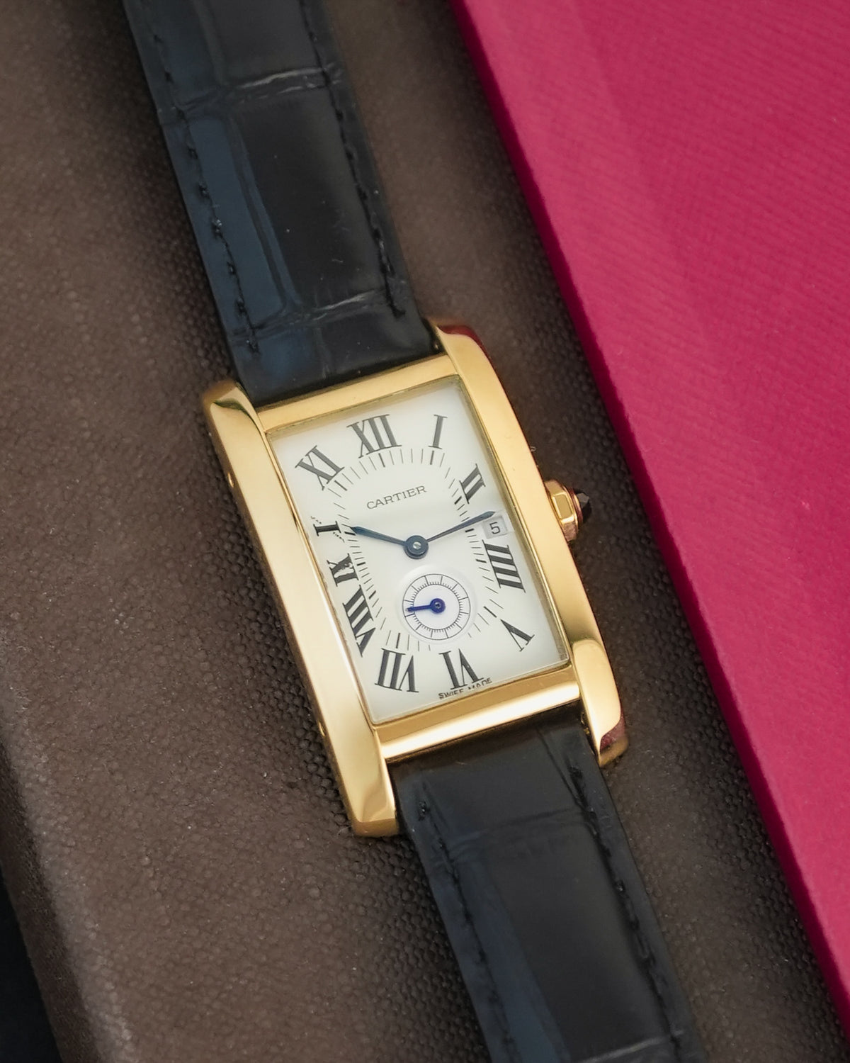 Cartier Paris Tank Americaine Small Seconds Quartz in 18k Solid Yellow Gold 8012905