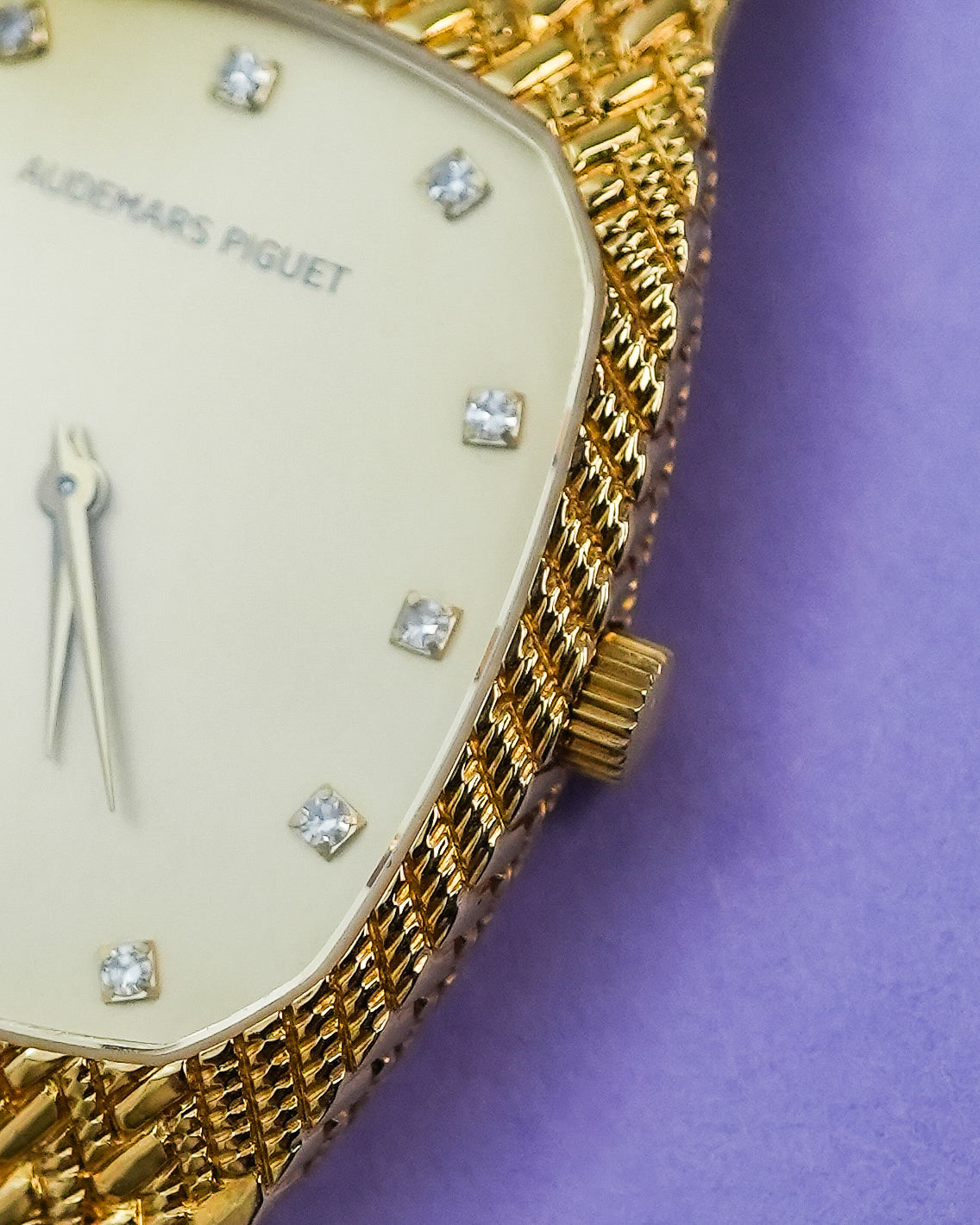 Audemars Piguet Cobra Manual Winding in Solid 18K Yellow Gold Factory Diamond Index 76763