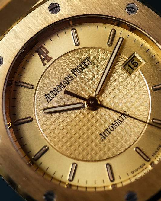 Audemars Piguet Royal Oak 50th Anniversary Japan Limited 500 Pieces Tapisserie Dial in 18k Solid Yellow Gold 33mm 15050BA 15050