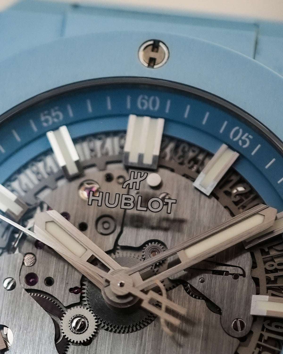 Hublot Big Bang Tiffany Integrated Sky Blue Skeleton 40mm 456.ex.5120.ex