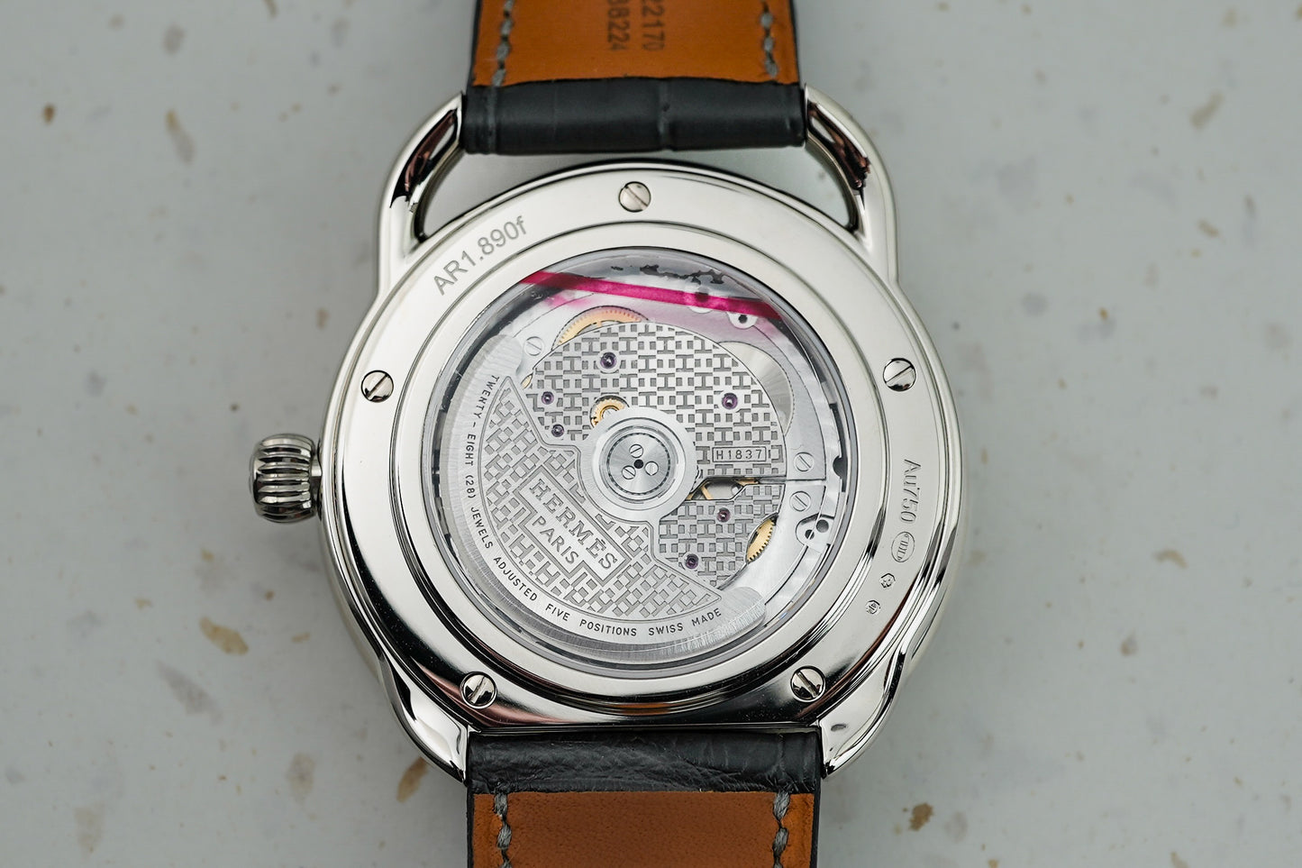 Hermes Arceau Lune Moon in 18K Solid White Gold 43mm ar1.890f