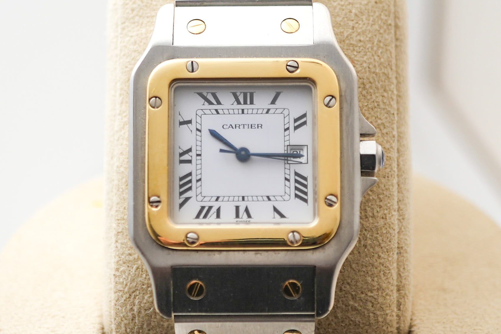 Cartier Santos Carree Two Tone Yellow Gold Automatic 2961