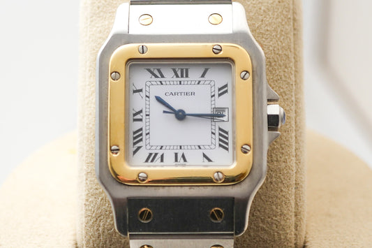 Cartier Santos Carree Two Tone Yellow Gold Automatic 2961