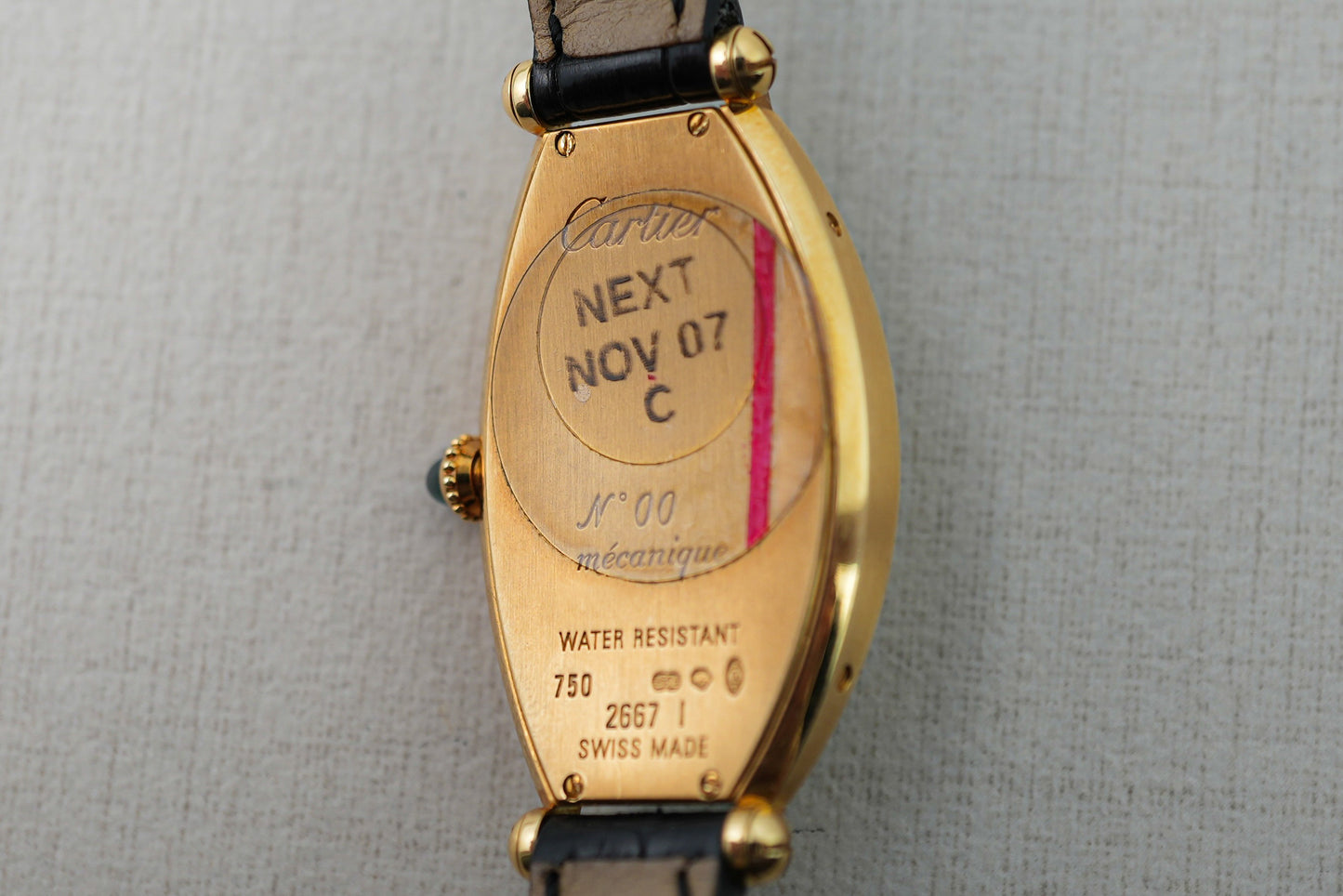 Cartier Tonneau Prive Paris CPCP In 18K Solid Yellow Gold 2667