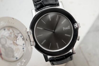 Piaget Altiplano Double Jeu in 18k Solid White Gold with Factory Diamond Bezels 43mm G0A321250