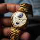 Gerald Genta Perpetual Triple Calender Day Date Moonphase in Solid 18K Yellow Gold 2774
