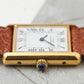 Cartier Tank Vermeil Must De Argent 925 Silver Gold Plated Manual Winding 590005