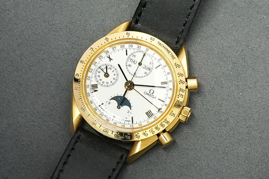 Omega Speedmaster Moonwatch Professional Moonphase Triple Date in 18k Solid Yellow Gold 175.0034