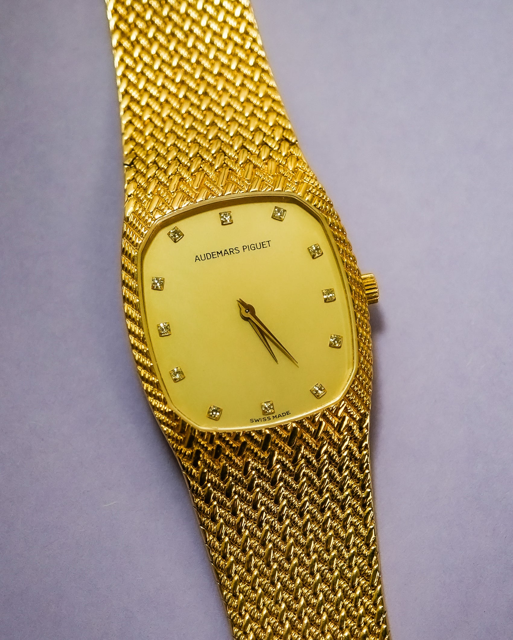 Audemars Piguet Cobra Manual Winding in Solid 18K Yellow Gold Factory Diamond Index 76763