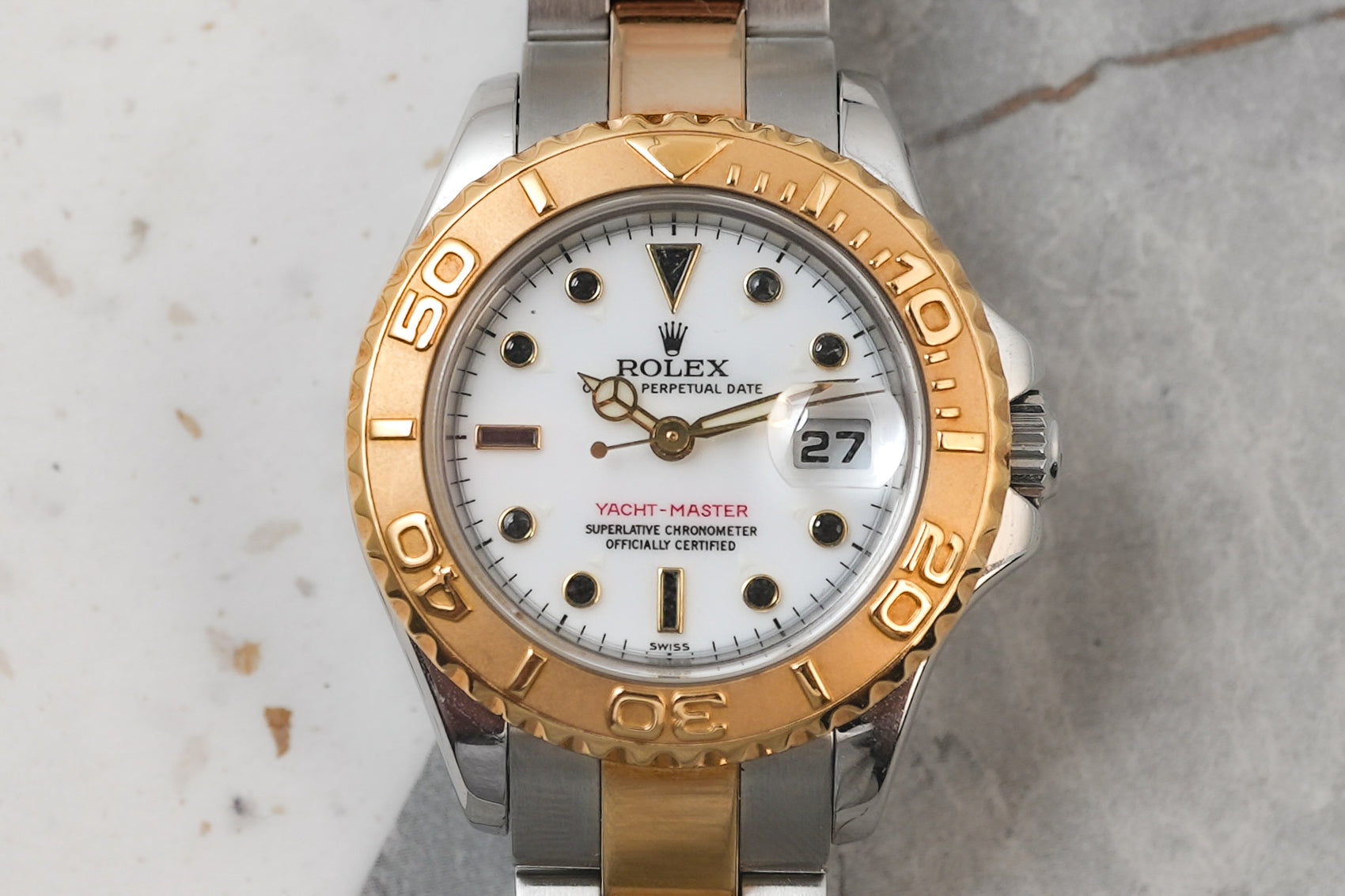 Rolex Yacht Master Two Tone Swiss Only Ladies Steel / 18K Solid Yellow Gold Yachtmaster 29mm 69623