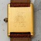 Cartier Tank Vermeil Must De Argent 925 Silver Gold Plated Manual Winding 590005