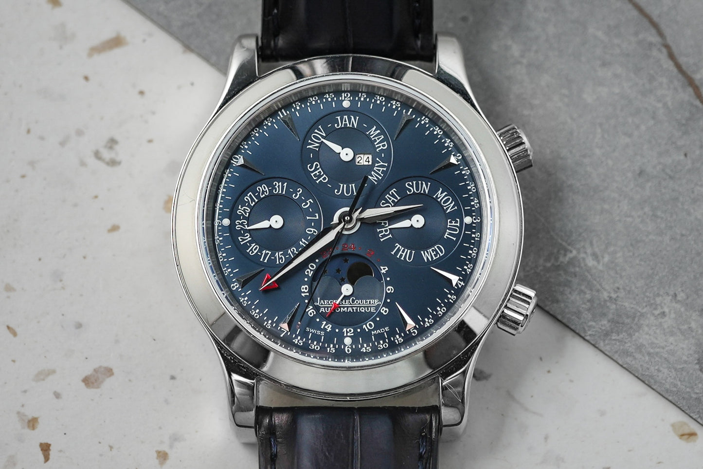 Jaeger LeCoultre Master Compressor Grande Memovox Perpetual Calender Moonphase Alarm Limited Edition 250 Pieces 41mm Platinium 146.6.95