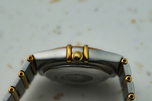 Omega Constellation MOP Mother of Pearl Two Tone Yellow Gold Factory Diamonds Automatic 1396.75.00 1306.75