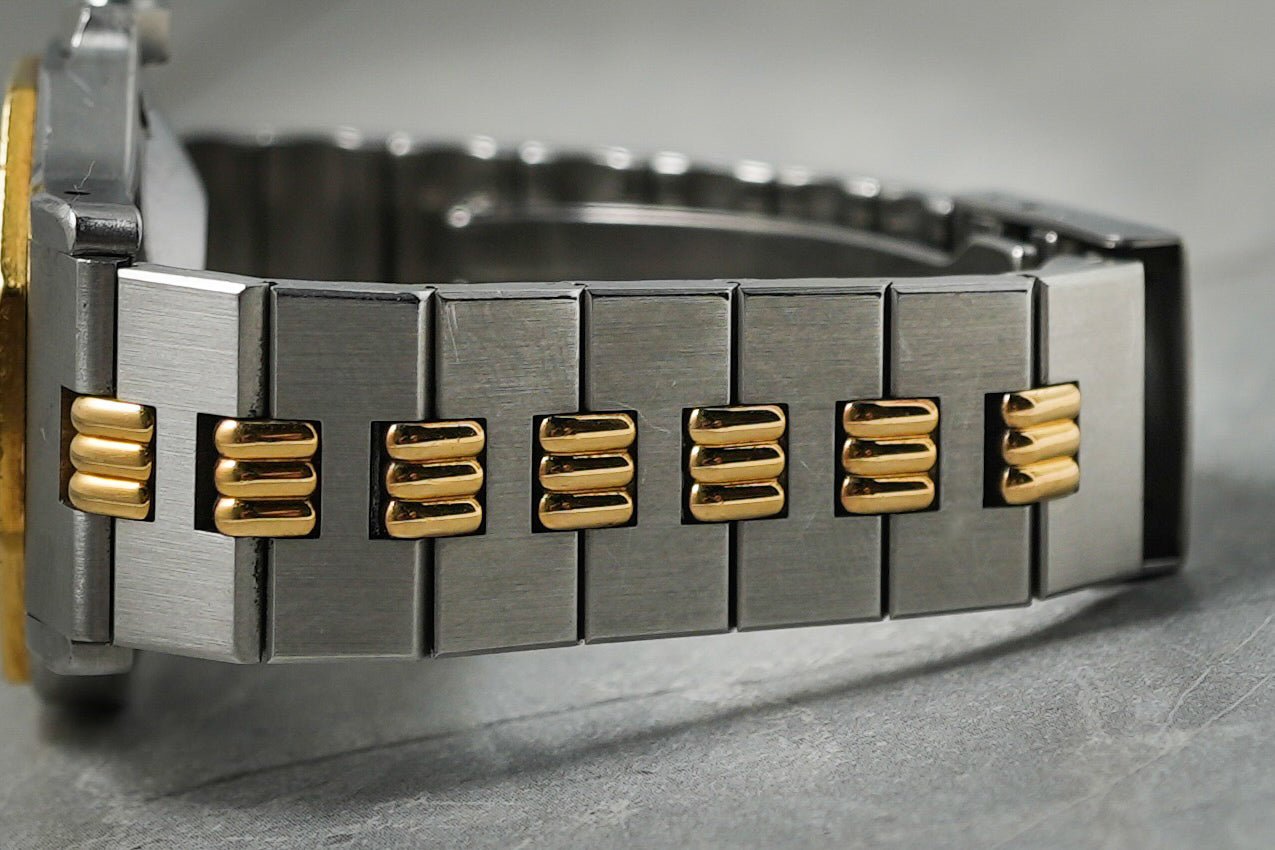 Cartier Octagon Two Tone Yellow Gold Automatic Roman 30mm 2966