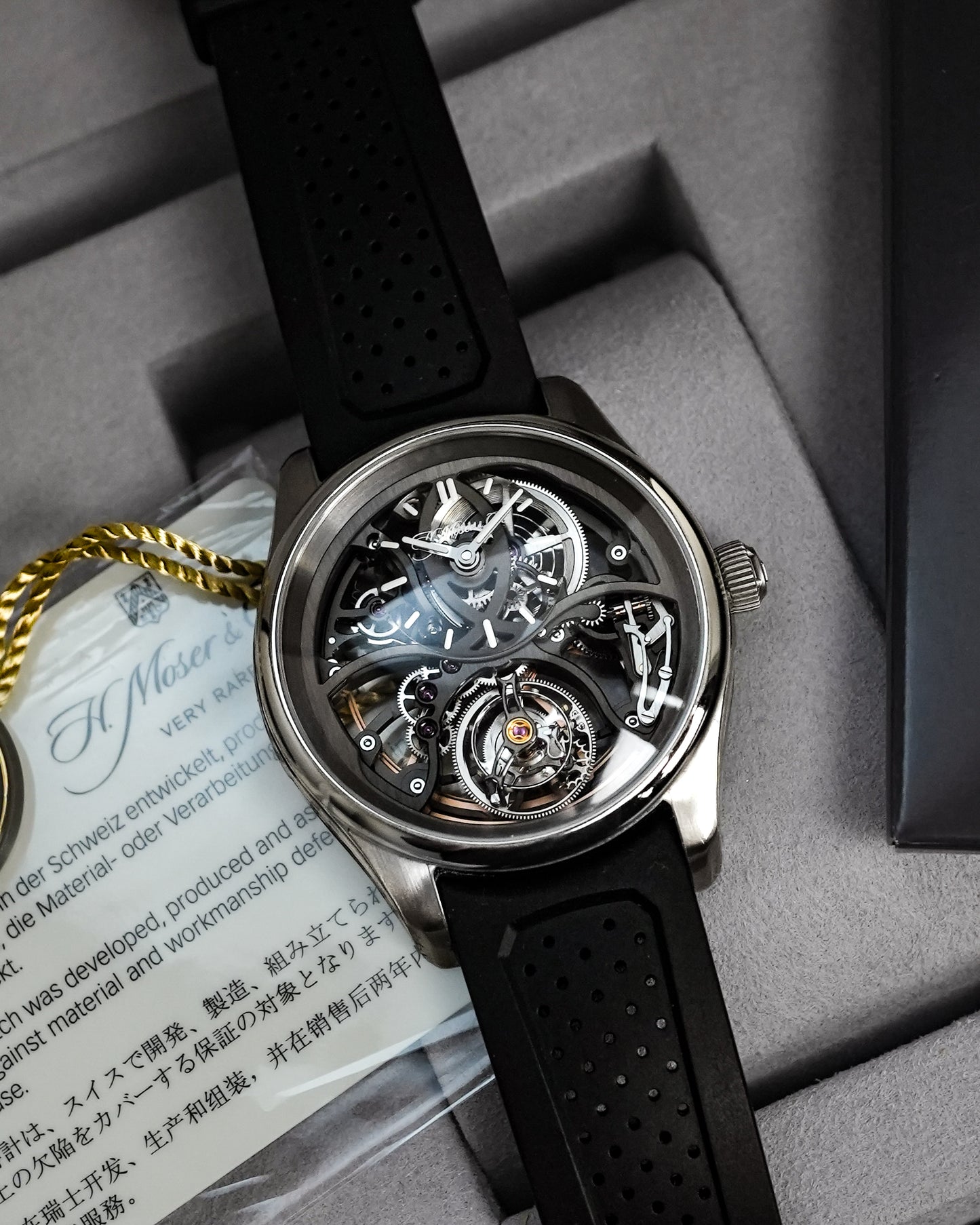 H.Moser & Cie Pioneer Cylindrical Tourbillon Skeleton Moser Limited Edition 15 Pieces 3811-1201