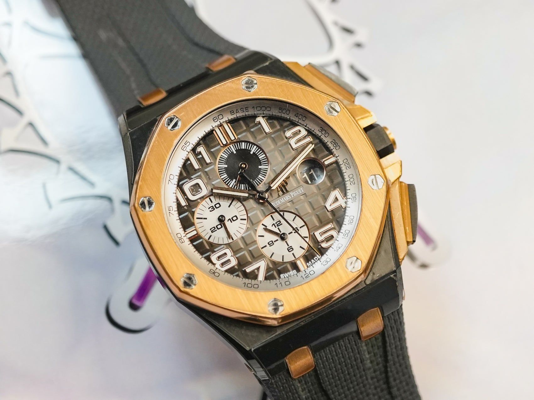 Audemars Piguet Royal Oak Offshore Chronograph in 18K Solid Rose Gold / Ceramic 26405 26405NR 26405NR.OO.A002CA.01