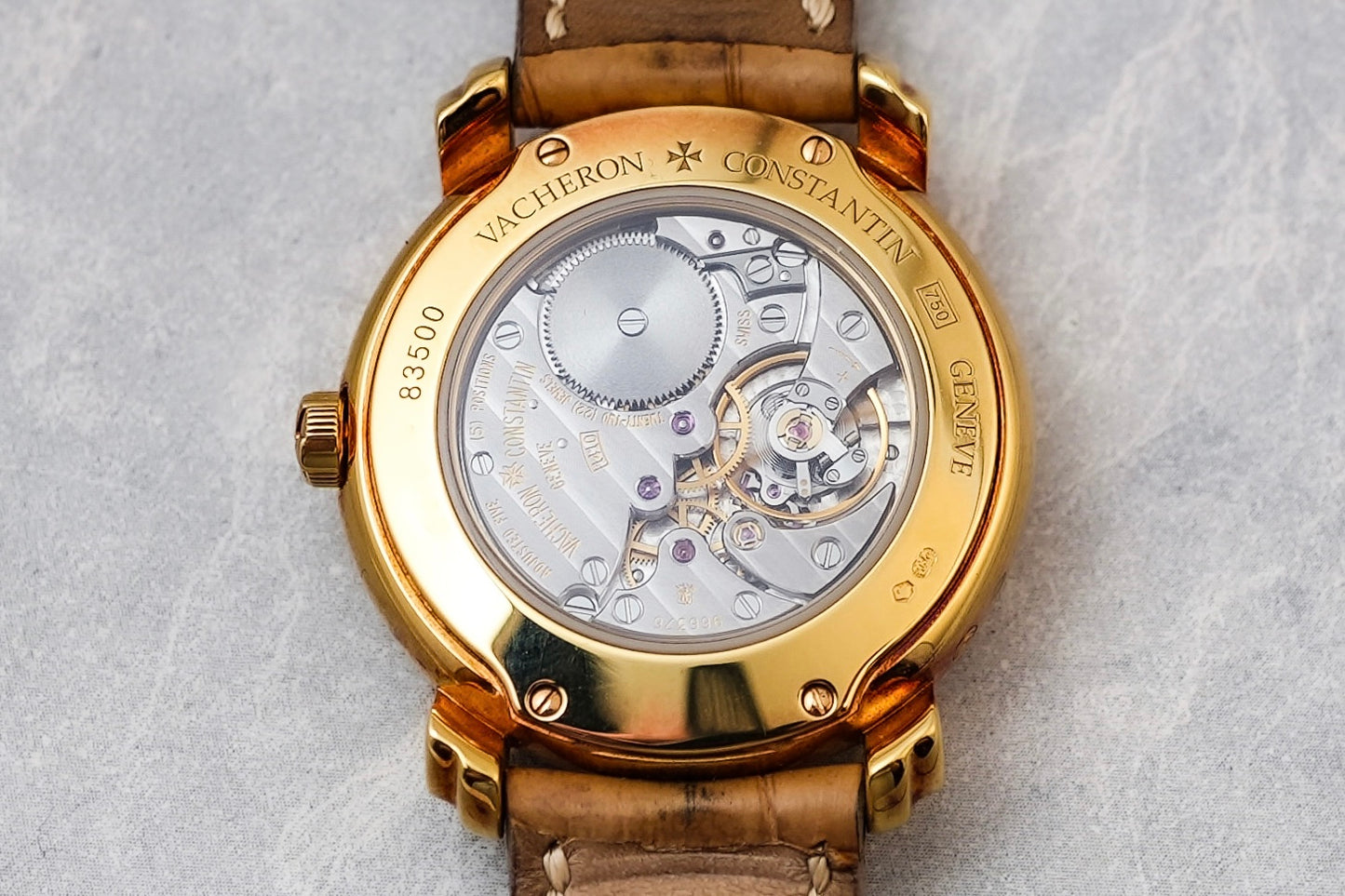 Vacheron Constantin Malte Power Reserve Moonphase Factory Diamonds in 18k Solid Yellow Gold Lady Ladies 83500 83500/000J-9011