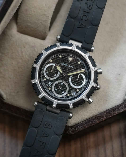 Gerald Genta Gefica Factory Diamonds Titanium Piece Unique