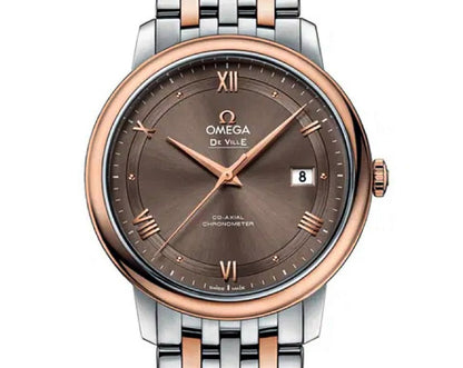 Omega De Ville Prestige Co Axial Chocolate Brown Two Tone 39.5mm 42420402013001 424.20.40.20.13.001