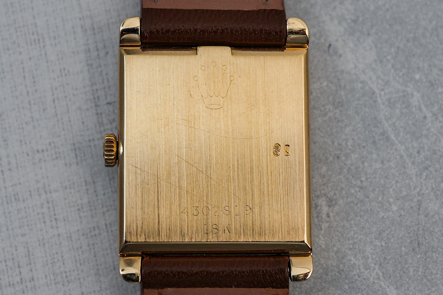 Rolex Cellini Tapestry Dial Manual Winding in 18K Solid Yellow Gold Unisex 4103