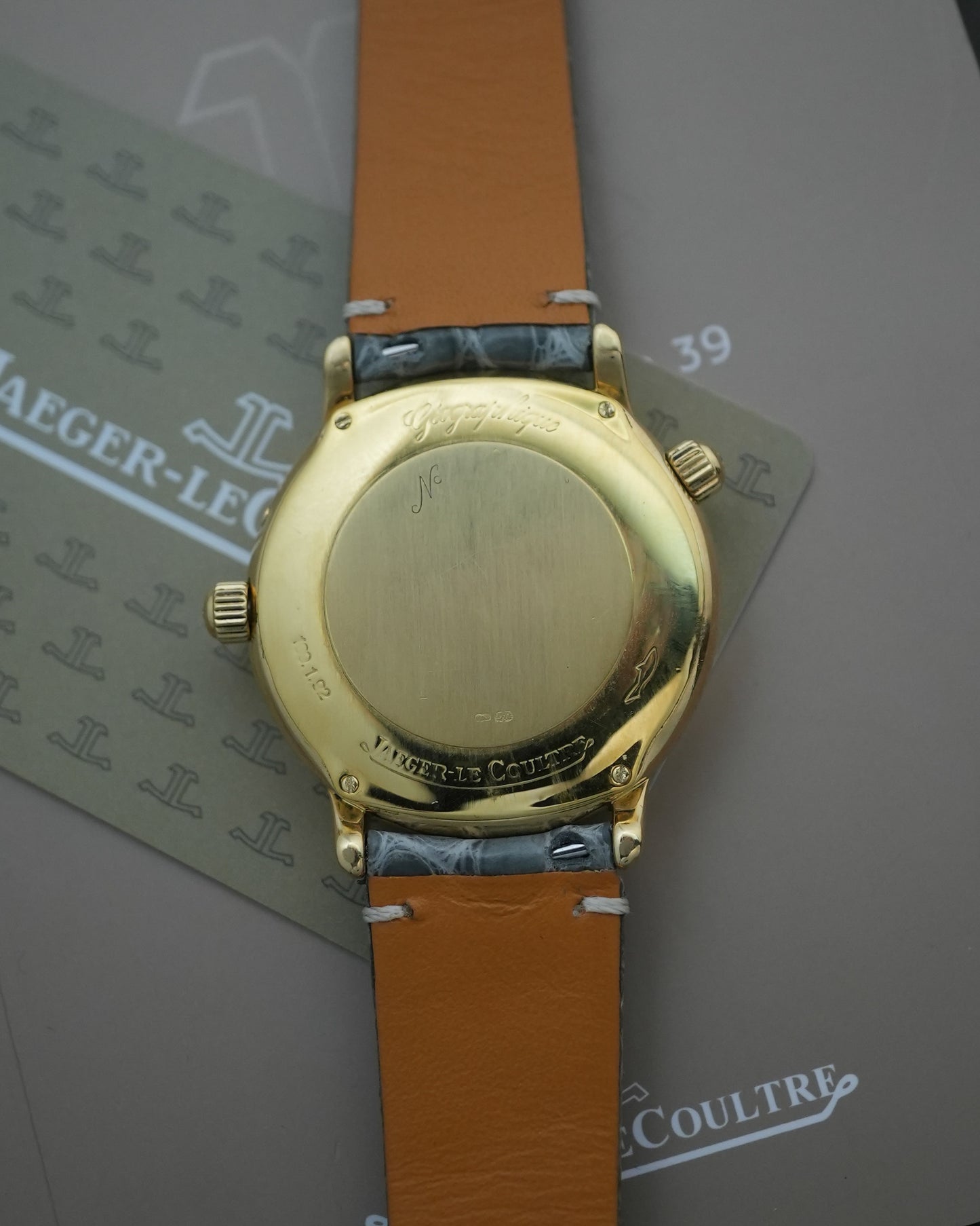 Jaeger Le Coultre Master Geographic JLC 38mm Automatic in 18K Solid Yellow Gold 169.1.92